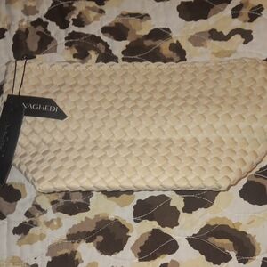 Naghedi Tan Woven Wristlet